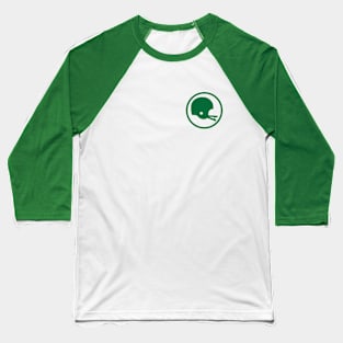 Two-Bar Helmet Minimalist Logo (Green) Baseball T-Shirt